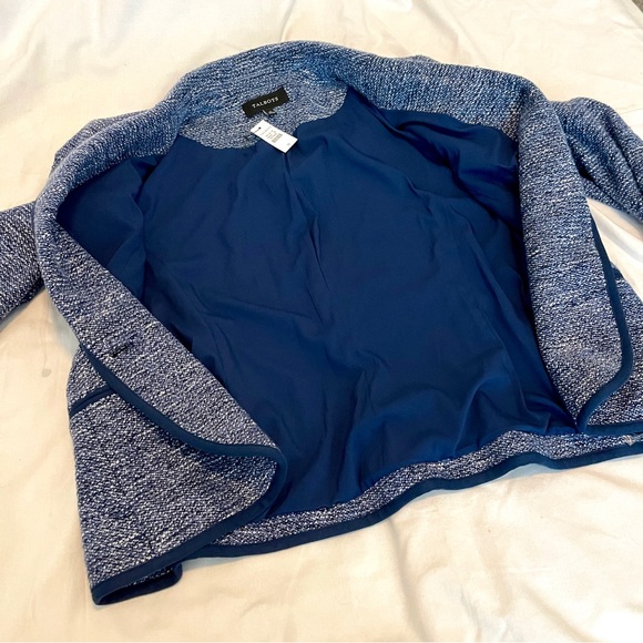 TALBOTS New With Tag Blue Boucle Blazer size 10 - Picture 10 of 15
